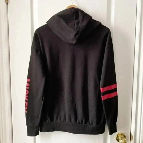 Disney Mickey Mouse Hoodie Sweatshirt Fleece Pullover Black Red Size Medium - Picture 4 of 14